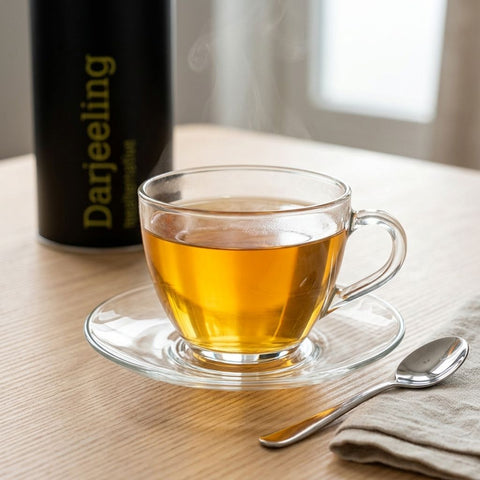 Bio Darjeeling Schwarztee in Tasse