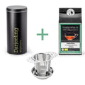 Tee-Entdecker-Set Darjeeling mit Aufgusseinsatz und schwarzer Dose